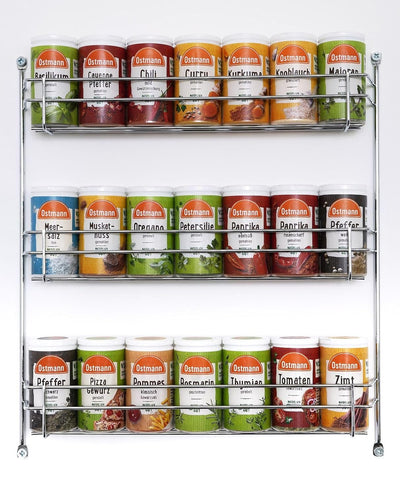 Ostmann Gewürze - gefülltes Gewürzregal mit 21 Gewürzdosen | Set aus Gewürze, Kräuter, Gewürzmischun