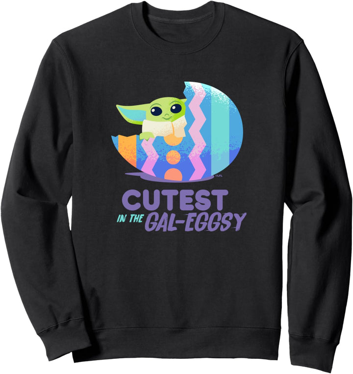 Star Wars The Mandalorian Grogu Easter Cutest in Gal-Eggsy Sweatshirt