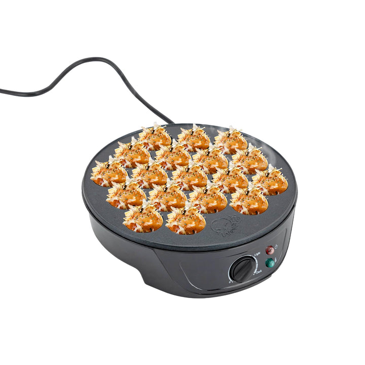 Takoyaki-Maker 18 Vertiefungen, 750W Elektrische Oktopusbällchen | mit Antihaftbeschichtung, Einstel