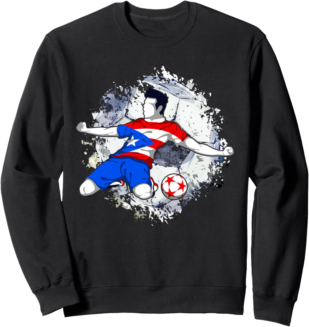 Puerto Rico Fussball Puertoricanische Nationalflagge Sweatshirt