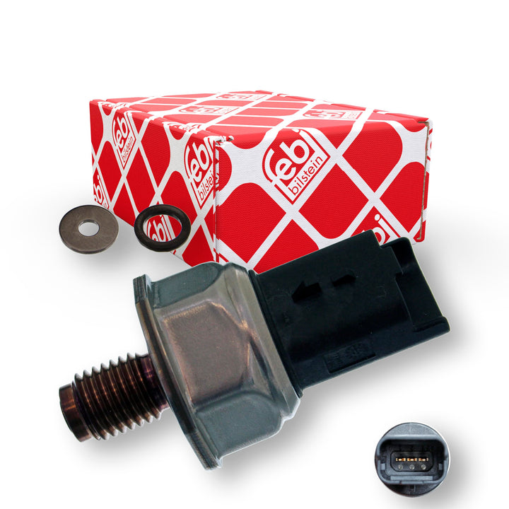 febi bilstein 45187 Kraftstoffdrucksensor mit Dichtringen , 1 Stück
