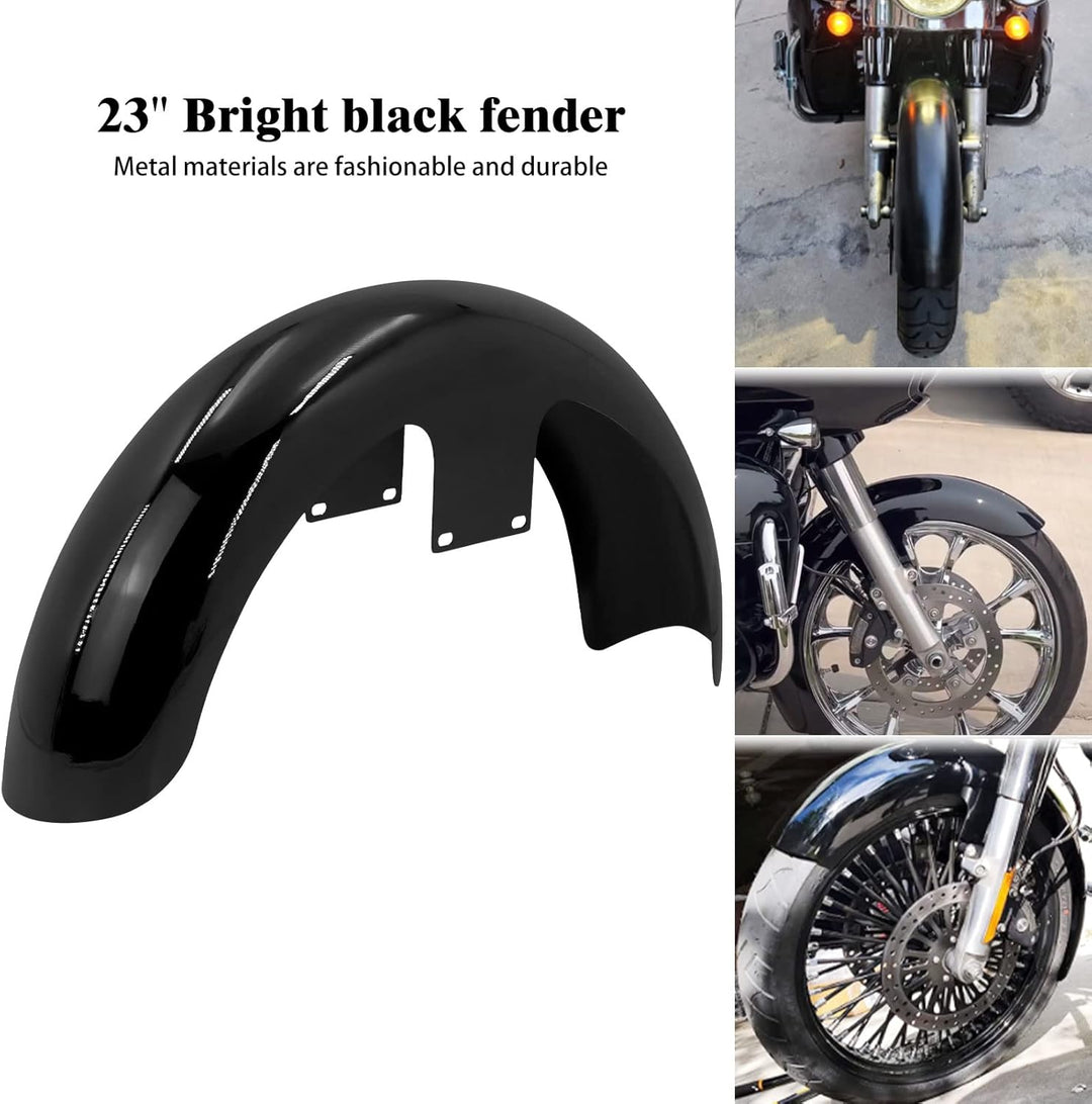 HDBUBALUS Motorrad Wrap Front Fender 21 Zoll Wheel Wrap Schutzblech Wrap Around Fender Mud Guard Kom