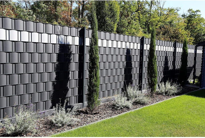 WDB Premium Hart PP Sichtschutzstreifen für Doppelstabmatten - Polypropylen Sichtschutz für Gartenza