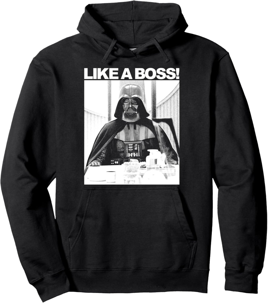 Star Wars Darth Vader Like A Boss Text Portrait Pullover Hoodie