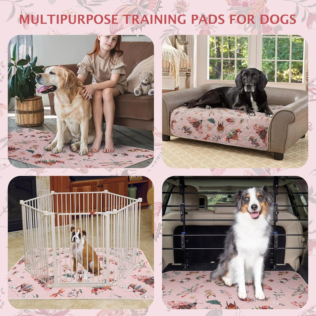 IEUUMLER 2 Stück Welpenunterlagen Waschbar für Hunde, Wiederverwendbare PIPI Matten,Super Saugfähig