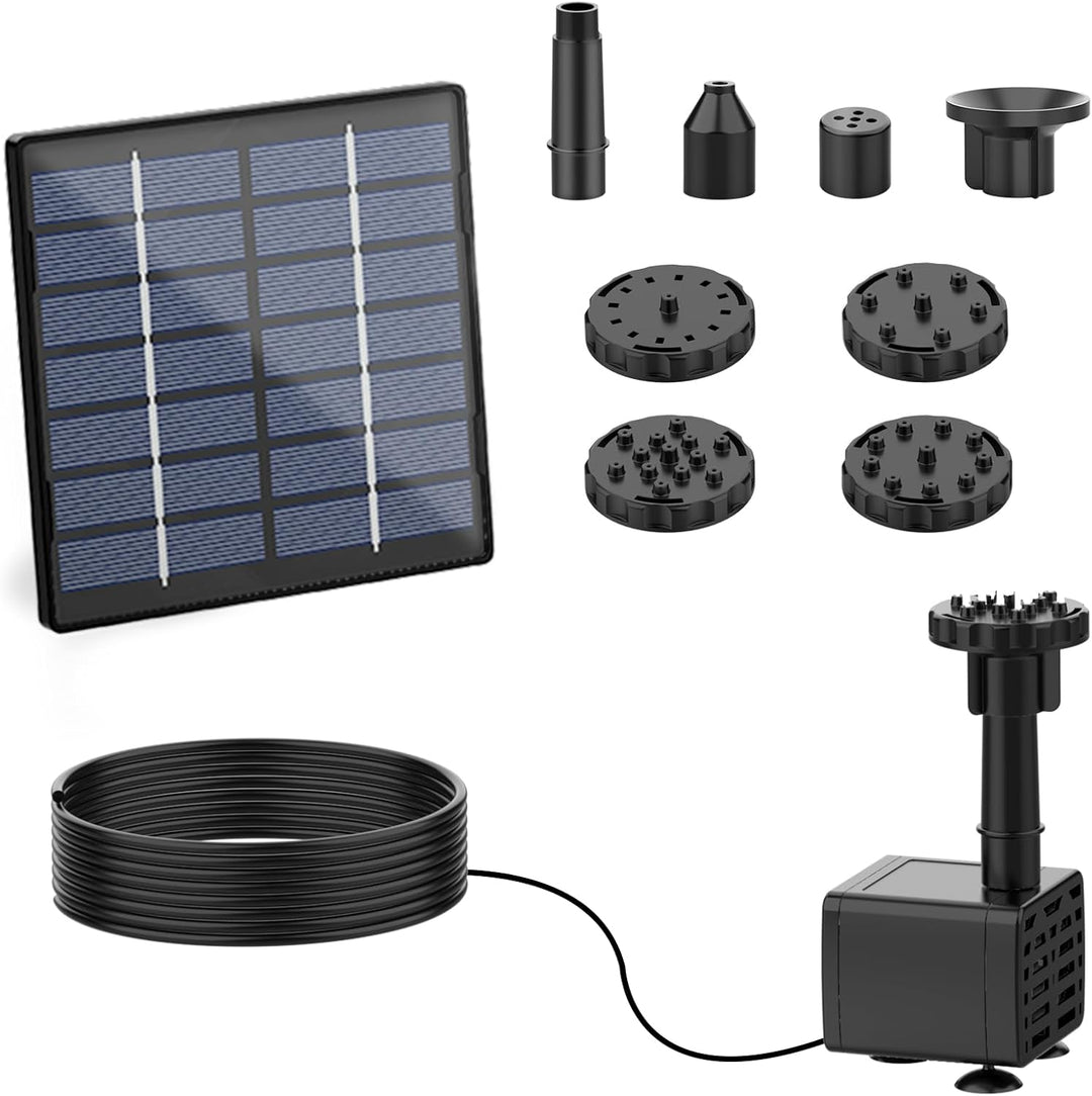AISITIN Solar Springbrunnen für Aussen, Upgrade DIY Solarbrunnen Solarwasserbrunnen, Solar Teichpump
