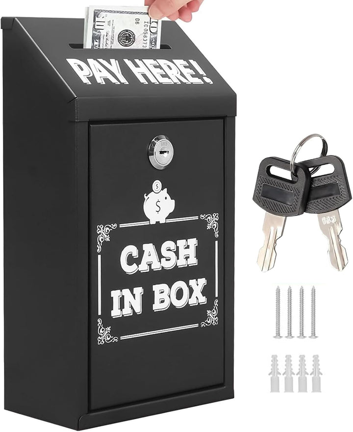 Spendendose Mit Schloss | Wandmontage Geldspendenbox Mit Schloss | Metall Aufbewahrungsbox Mit Für F