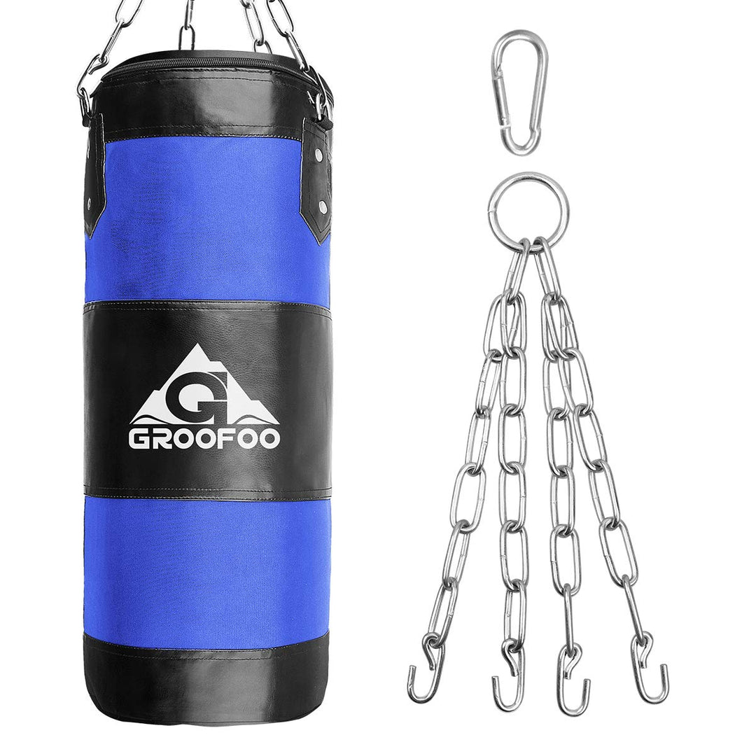 GROOFOO Boxsack Kinder Hochleistungs Oxford Boxsack für Kinder, Jugendliche und Erwachsene, UNGEFÜLL