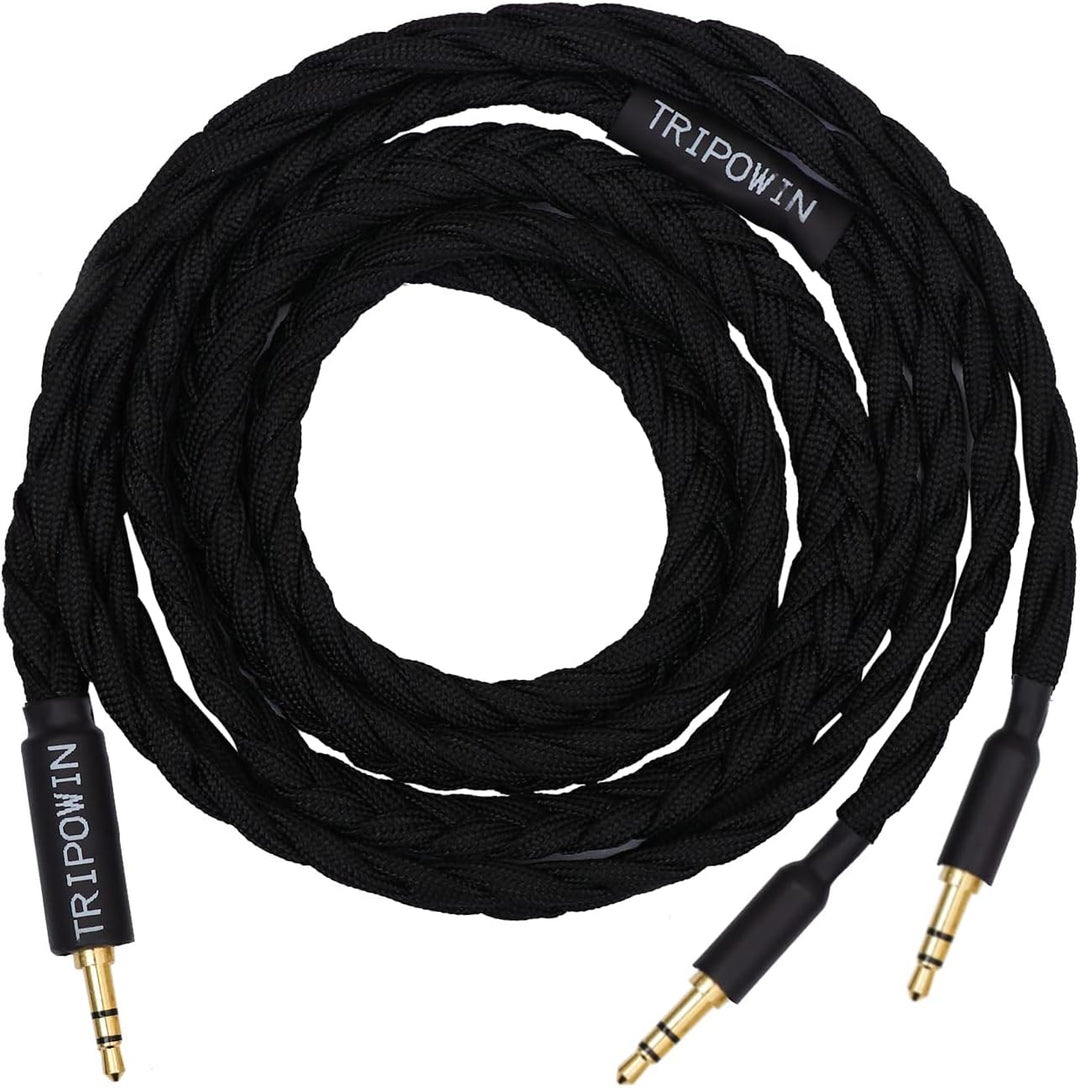 LINSOUL Tripowin GranVia Upgraded OFC hohe Reinheit Kopfhörer Audio Ersatzkabel, Dual 3.5mm Stecker