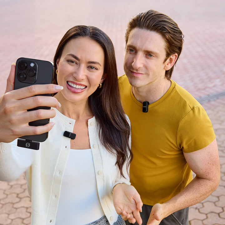 Rode Wireless Micro Drahtloses Mikrofon-System USB-C mit Interview Micro Handadapter und keepdrum Tu