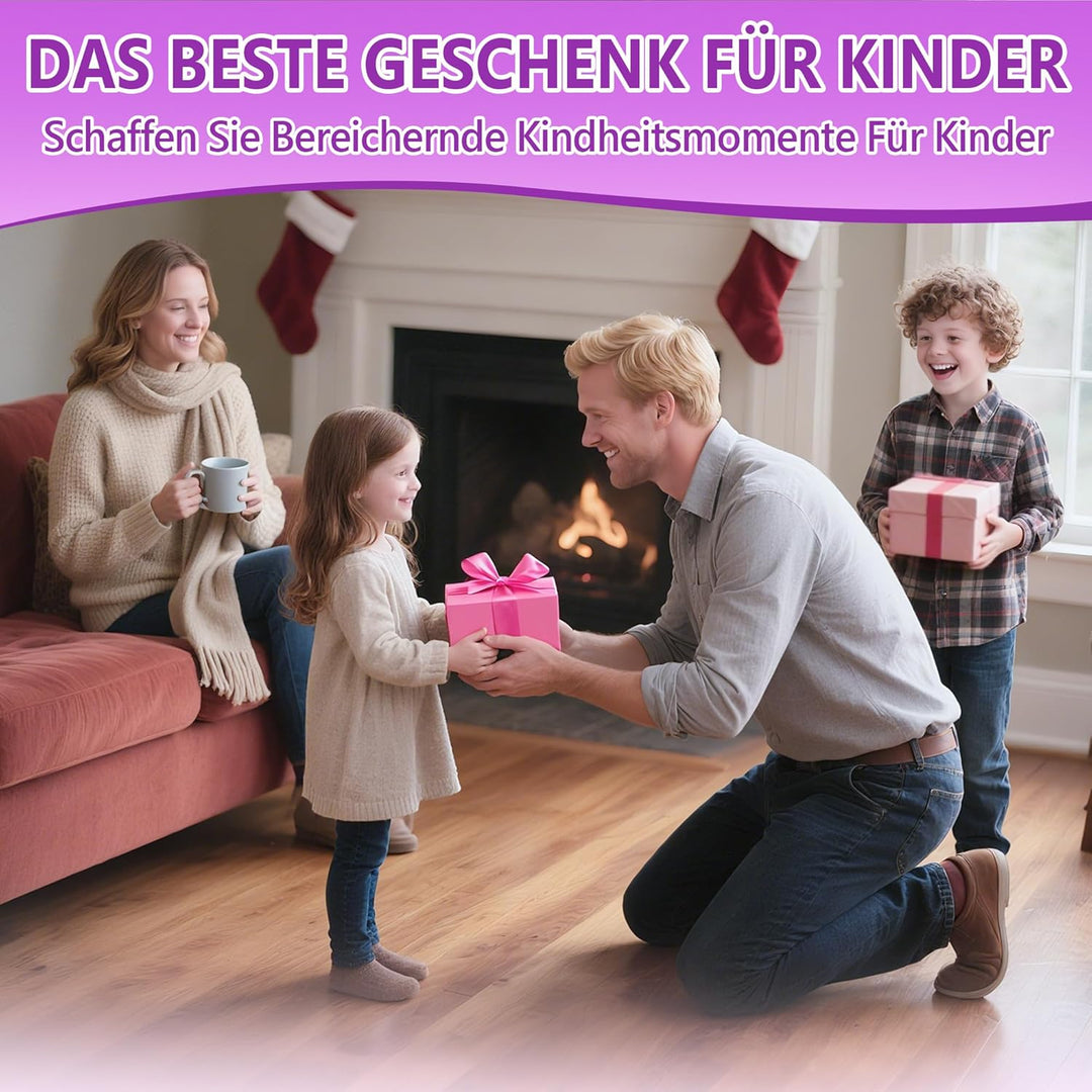 Mini Drohne für Kinder Spielzeug ab 6+ Jahre, Mini Drone Set mit 7 LED Lichteffekte, 3 Akkus, Indoor