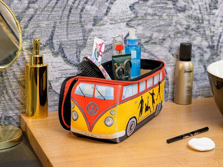 BRISA VW Collection - T1 Bulli Bus Kulturbeutel Kosmetiktasche | Volkswagen Universaltasche Waschbeu