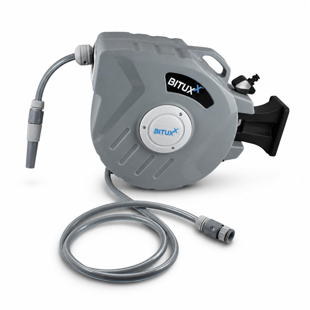 Bituxx Wand Wasser Schlauchtrommel Schlauchaufroller Wasserschlauchaufroller Schlauchbox Automatik (