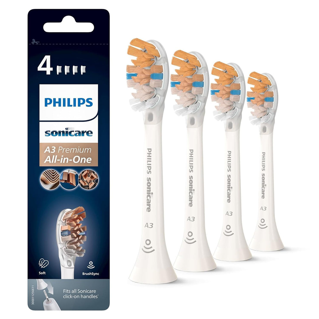 Philips Sonicare Original A3 Premium All-in-One-Ersatz-Bürstenkopf für die elektrische Zahnbürste –