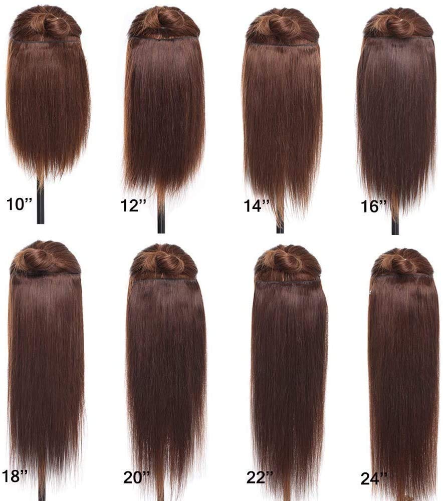 SEGO Clip in Extensions Echthaar 8 Pcs Remy Haarverlängerung Natürliche Haarteil glatt 100% Menschli