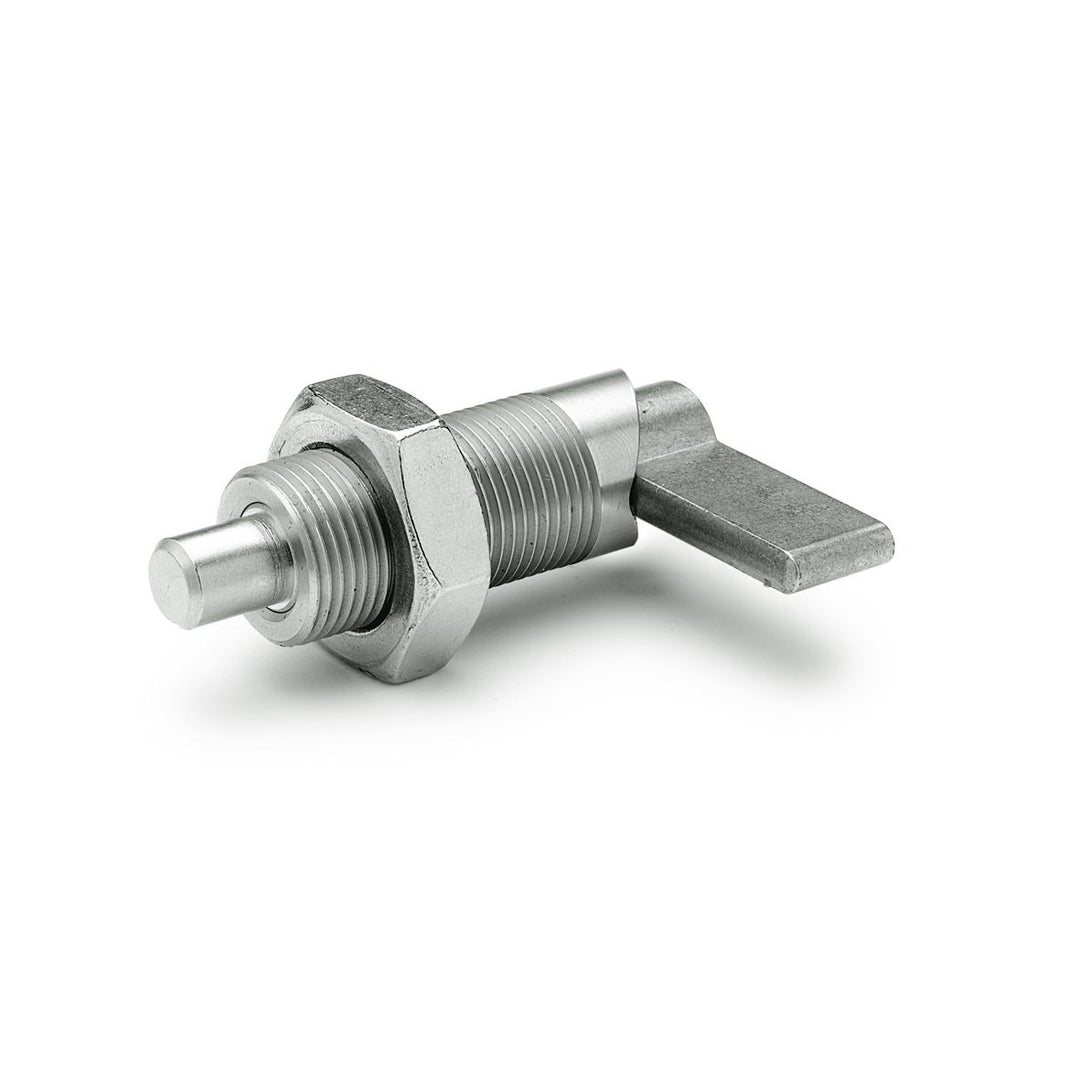 Ganter Normelemente GN 612-10-M20X1,5-AK-NI-Edelstahl-Rastriegel, Gewinde d2: M20x1,5 Gewinde d2: M2