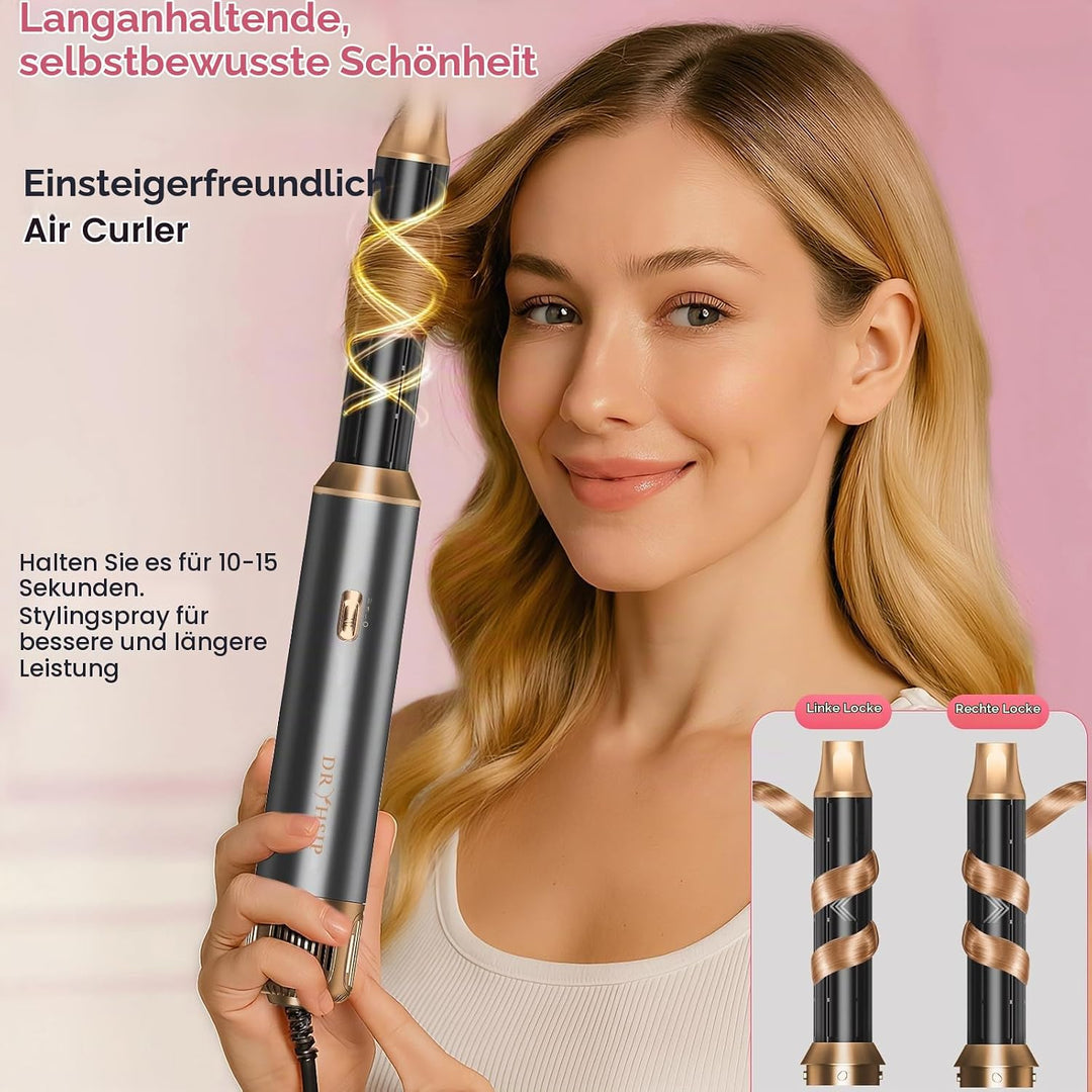 5 in 1 Warmluftbürste, Hairstyler Föhnbürste Volumen Lockenstab | Rundbürstenföhn, Warmluftbürste &amp;