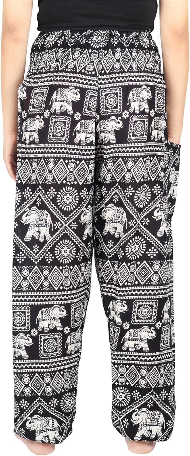 Lofbaz Damen Haremshose Festival Boho Outfit Yogahose Sommerhose Leicht Pumphose Hippie Hose Kleidun