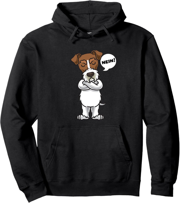 Sturer Foxterrier Drahthaar Hund lustig Hundefan Pullover Hoodie
