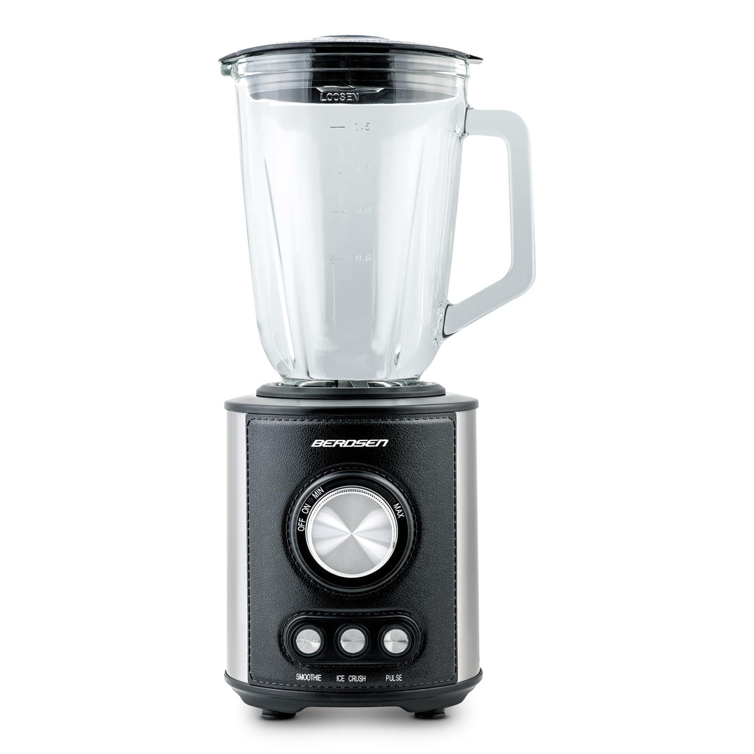 Berdsen - Becher-Mixer - Smoothie Maker - mit grossem 1,5 L Glasbehälter und Edelstahlklinge - 13 50