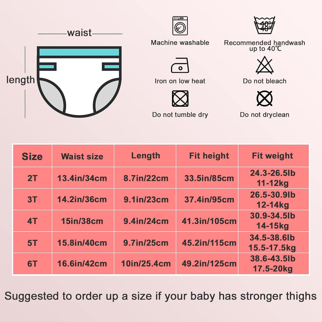 MOEMOE BABY Töpfchen Trainingshose Baby, 8 Stück Trainerhosen Kleinkinder Lernwindel Unterwäsche, Wa