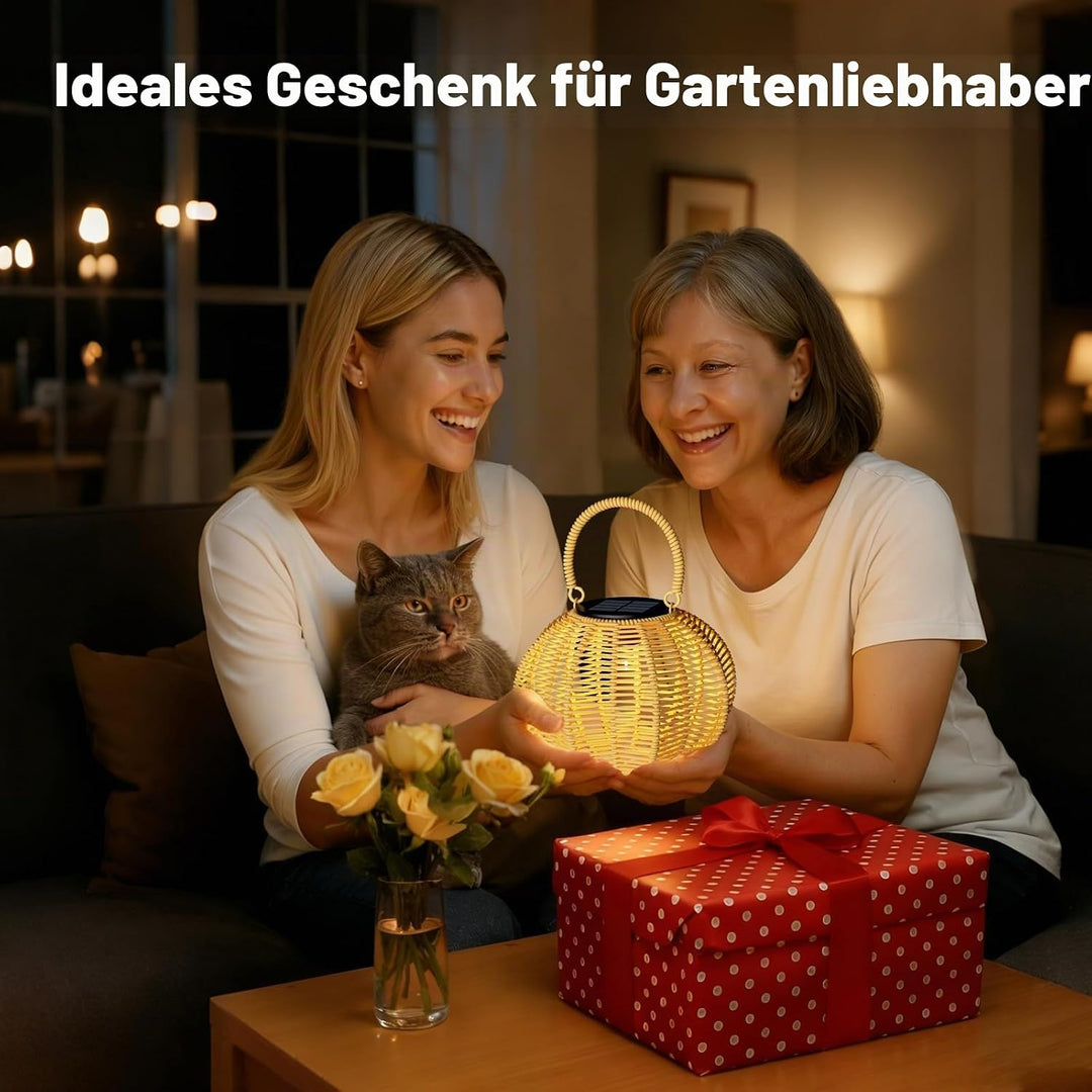 Solarlampen für Aussen Hängend, 1 Stück IP65 Wasserdicht Solarleuchten für Aussen, Geeignet Balkon D