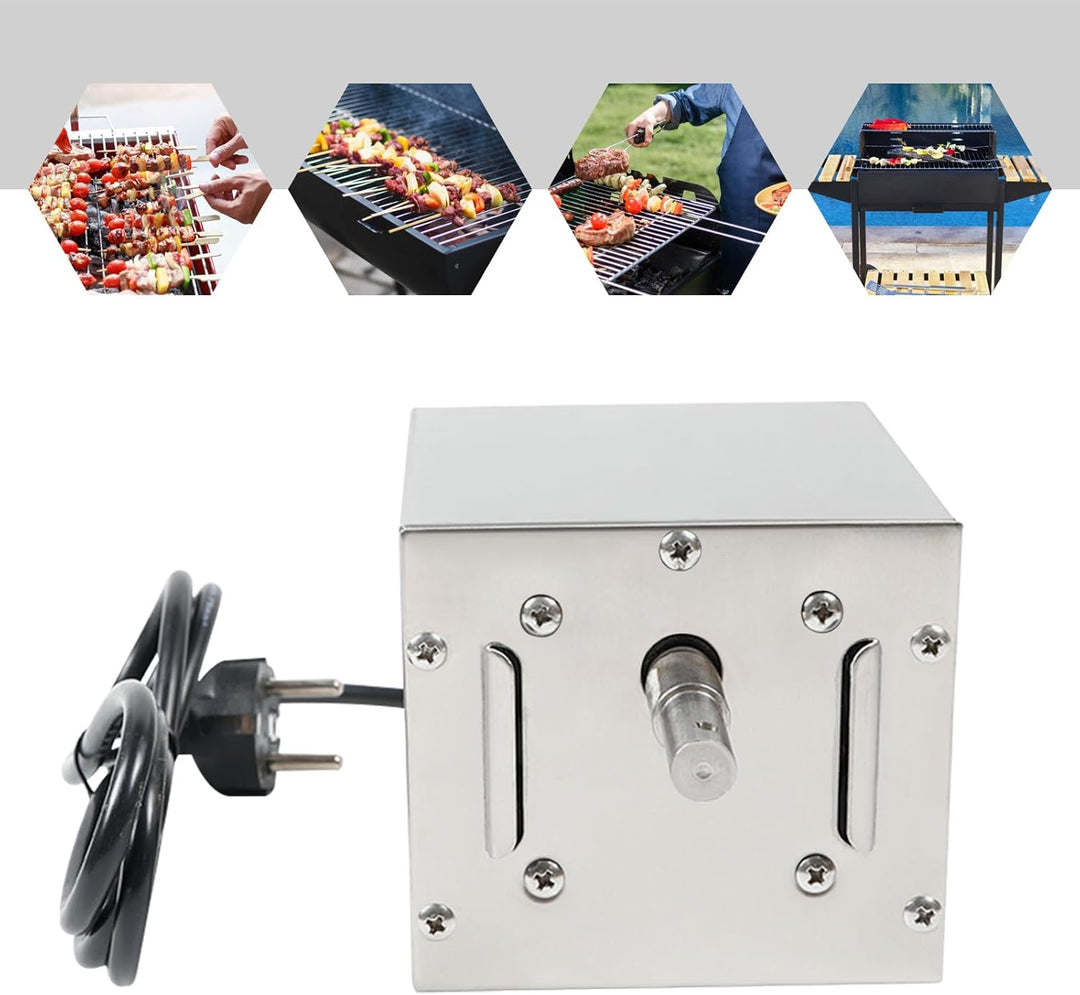 Spanferkelgrillmotor, 80-100kg Grillmotor BBQ-Röster, Grillspiessmotor Rostfreier,Rotisserie Roaster