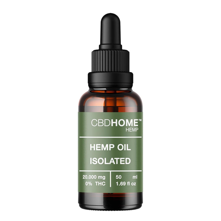 Hanföl 20% Isolat - 50 ml - Basis aus bio-zertifiziertem Kokosöl und Hanfsamenöl - Kaltgepresst - Oh