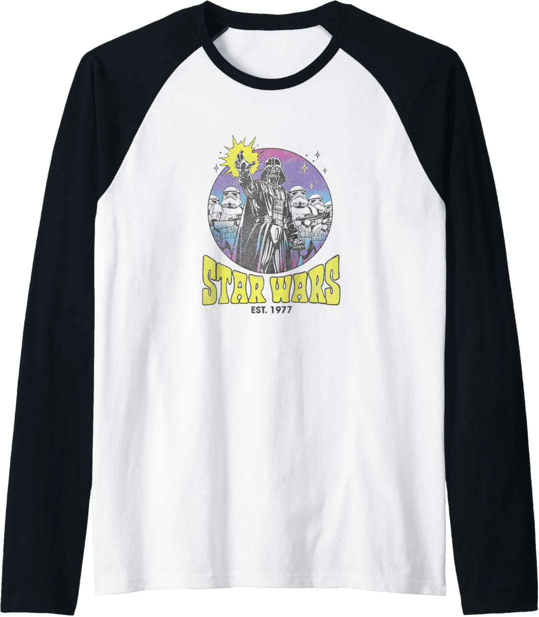 Star Wars Darth Vadar Storm Troopers Color Circle Raglan