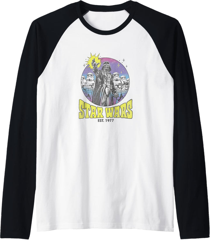 Star Wars Darth Vadar Storm Troopers Color Circle Raglan