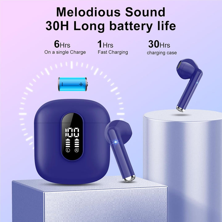 Bluetooth Kopfhörer In Ear, Kopfhörer Kabellos Bluetooth 5.3, Ultraleicht Ohrhörer mit HD Mikrofon,