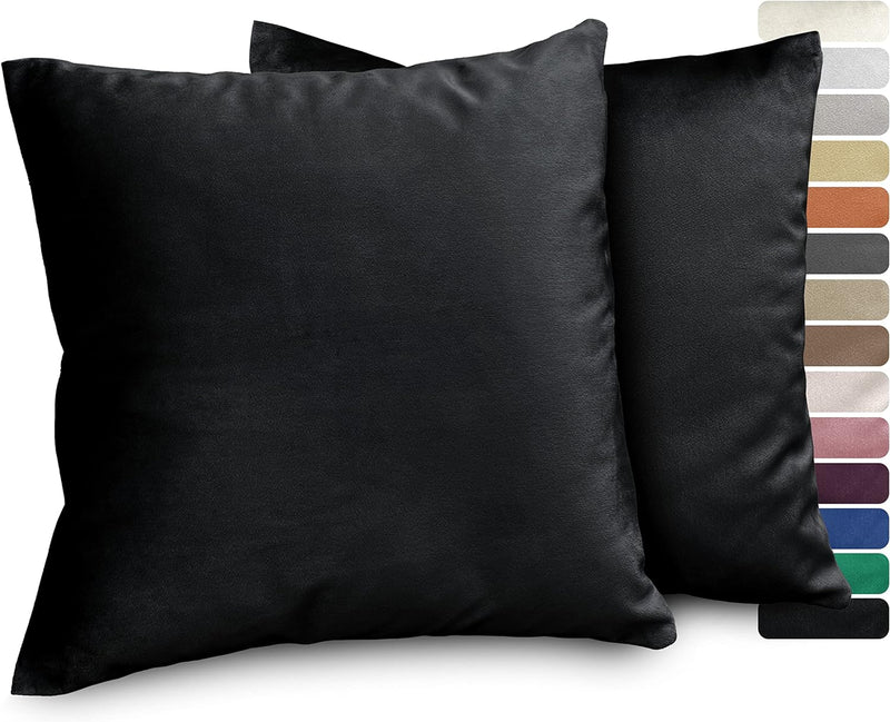 BEAUTEX Lea Samt Kissenhüllen 2er Set, Premium Kissenbezug, Sofa- und Dekokissen, Grösse und Farbe w