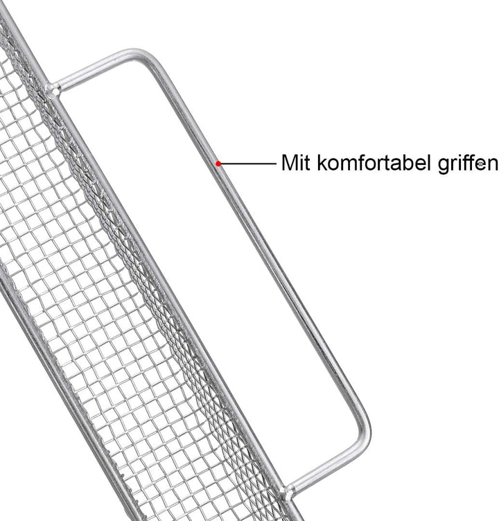 UIEEGPG Kaltrauchgenerator aus Edelstahl, Sparbrand Kaltraucherzeuger Mit Griffen Bürste + Haken für