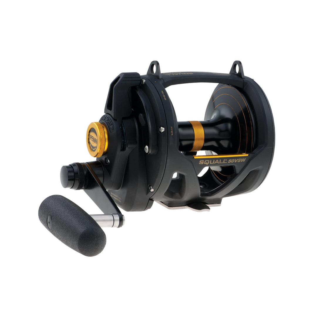 PENN Squall Lever Drag 2 Speed Multirolle – Salzwasser Boots- und Kajaksangeln 50| Right |2 Speed, 5
