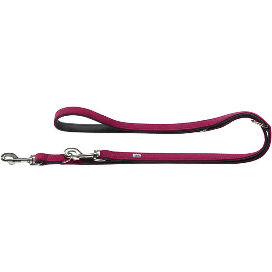 HUNTER SOFTIE Verstellbare Führleine für Hunde, Kunstleder, samtig, pflegeleicht himbeer, 1,5/200 cm