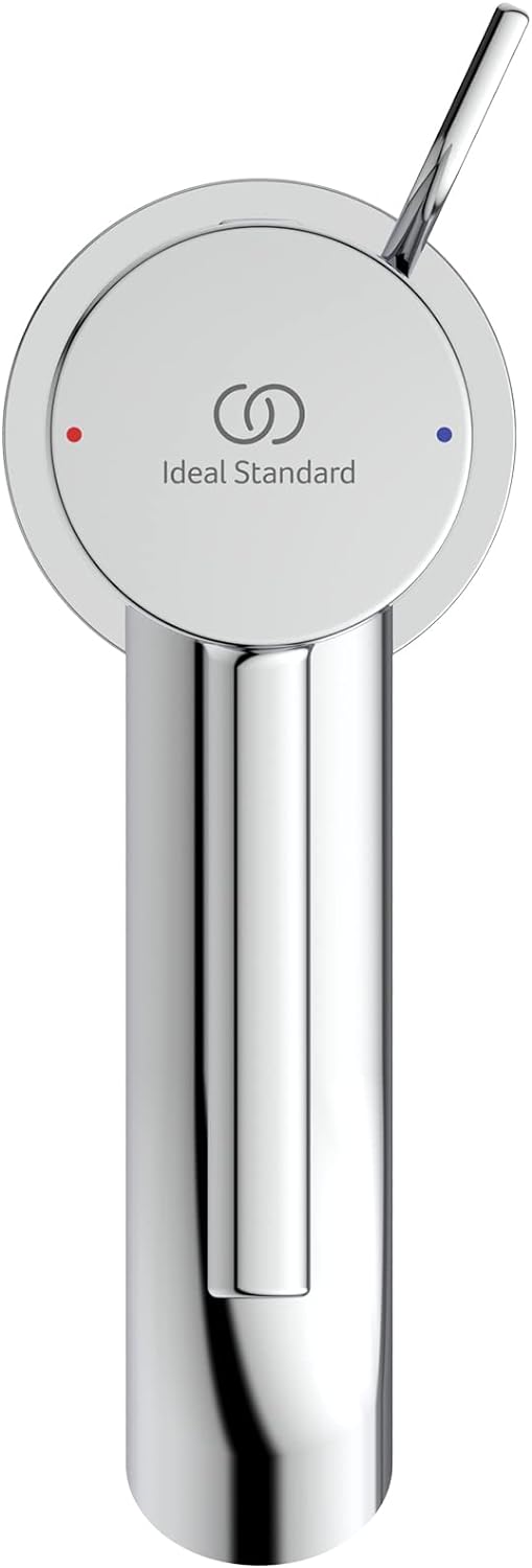 Ideal Standard BC193AA Ceraline Waschtischarmatur mit Push-Open Ventil mit Ablaufgarnitur