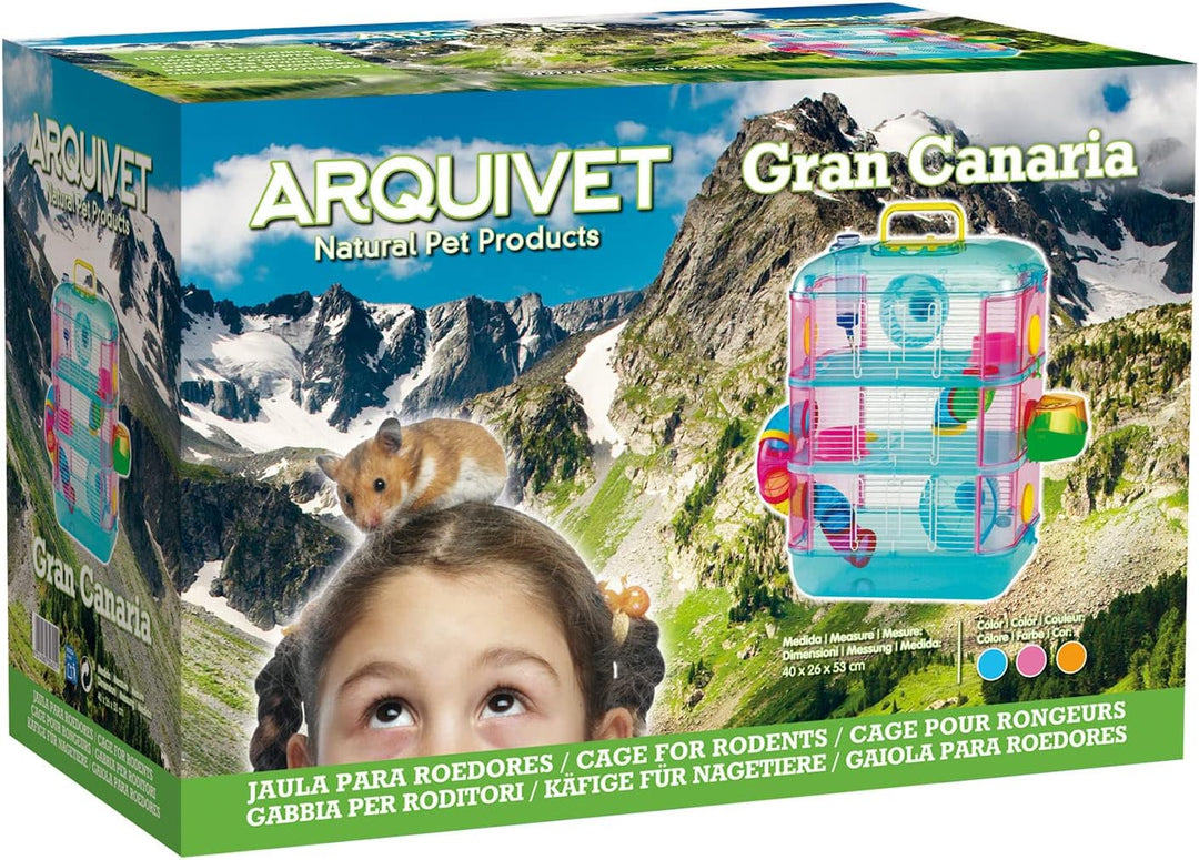 Arquivet Gran Canaria Käfig, Blau, Orange, Rosa, 40 x 26 x 53 cm (1 Stück)