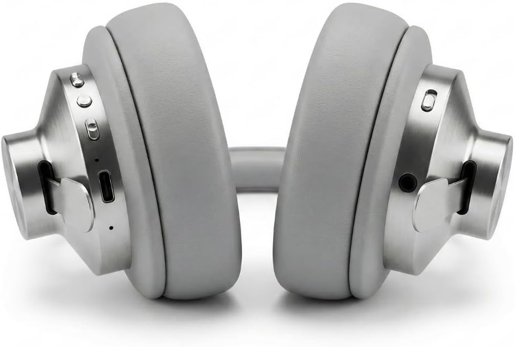 TELEFUNKEN ARCO Classic Edelstahl-Bluetooth-Kopfhörer – Ikonische Ganzmetall-Silhouette mit Luxus-Ha
