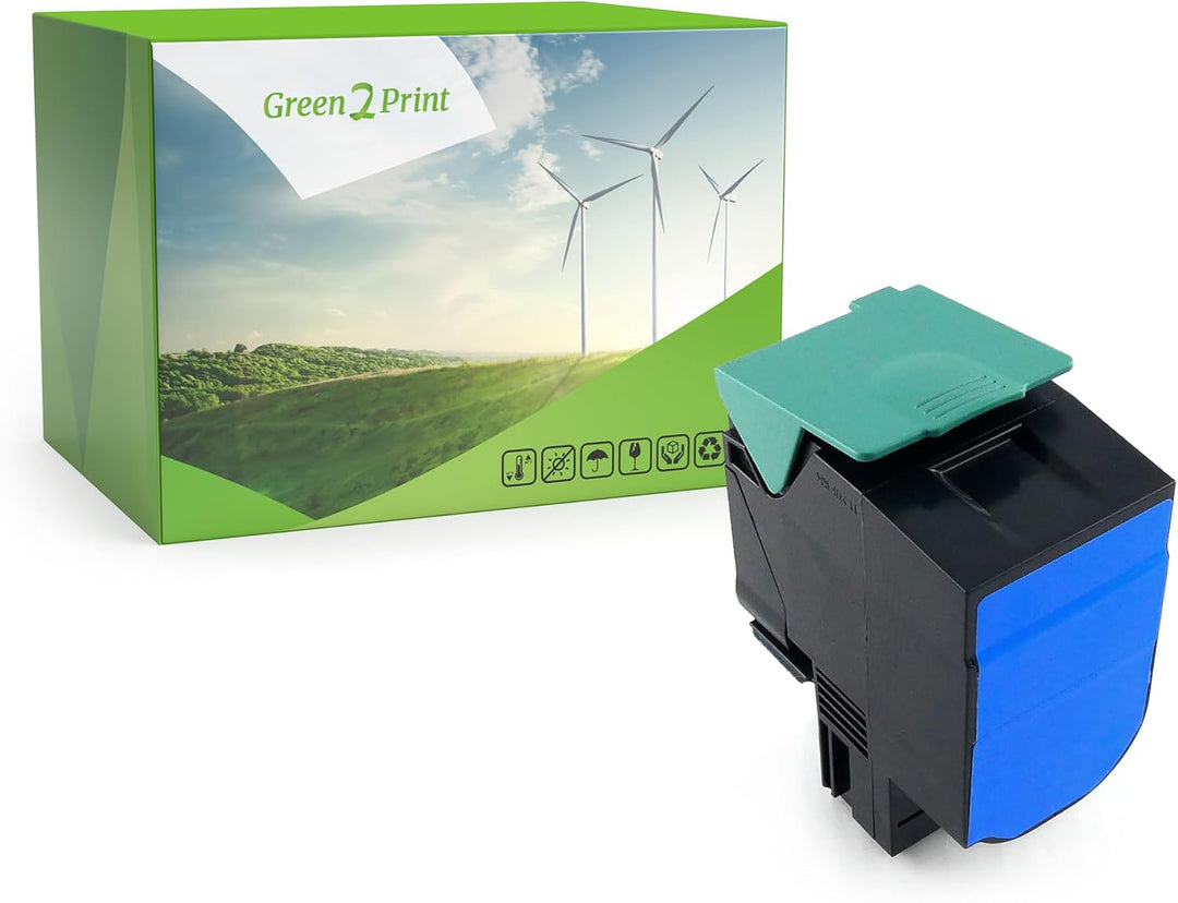 Green2Print Toner Cyan 4000 Seiten ersetzt Lexmark C544X1CG, C544X2CG passend für Lexmark X544N, X54