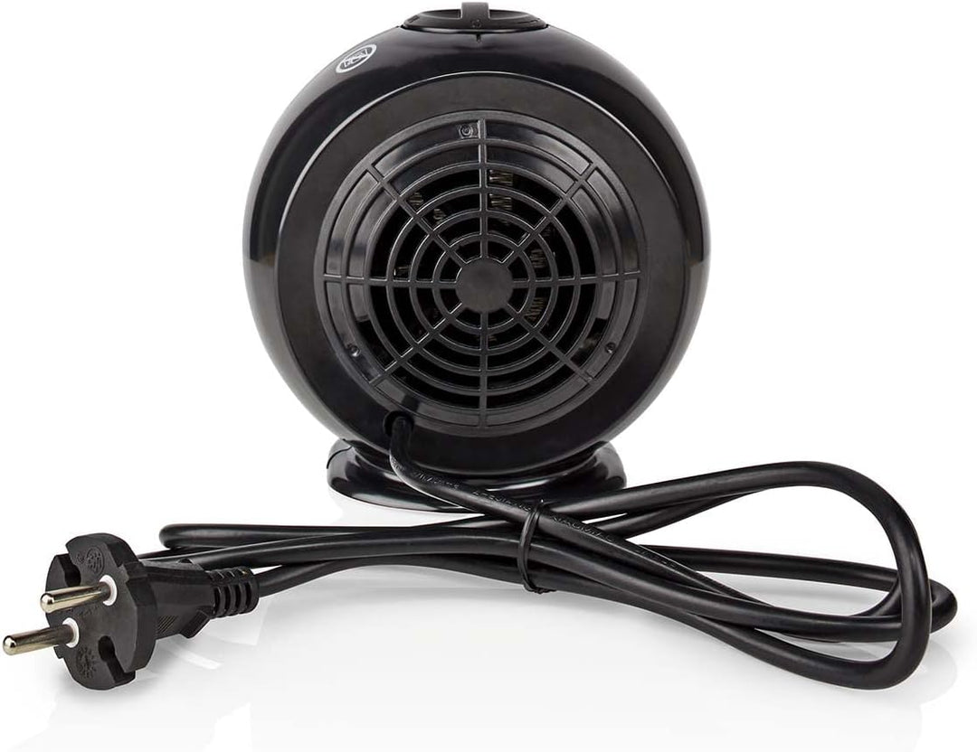 NEDIS HTFA15BK Keramik-PTC-Heizlüfter 500 W 1 Heizmodus Verstellbares Thermostat Überhitzungsschutz