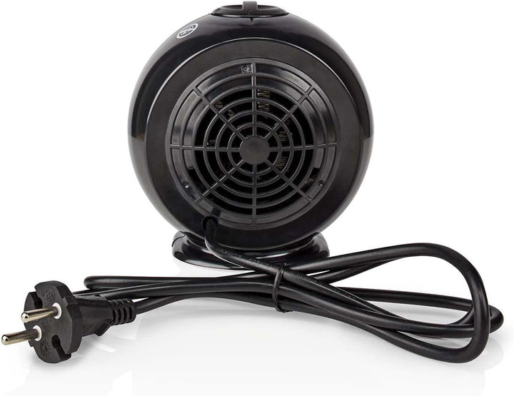 NEDIS HTFA15BK Keramik-PTC-Heizlüfter 500 W 1 Heizmodus Verstellbares Thermostat Überhitzungsschutz