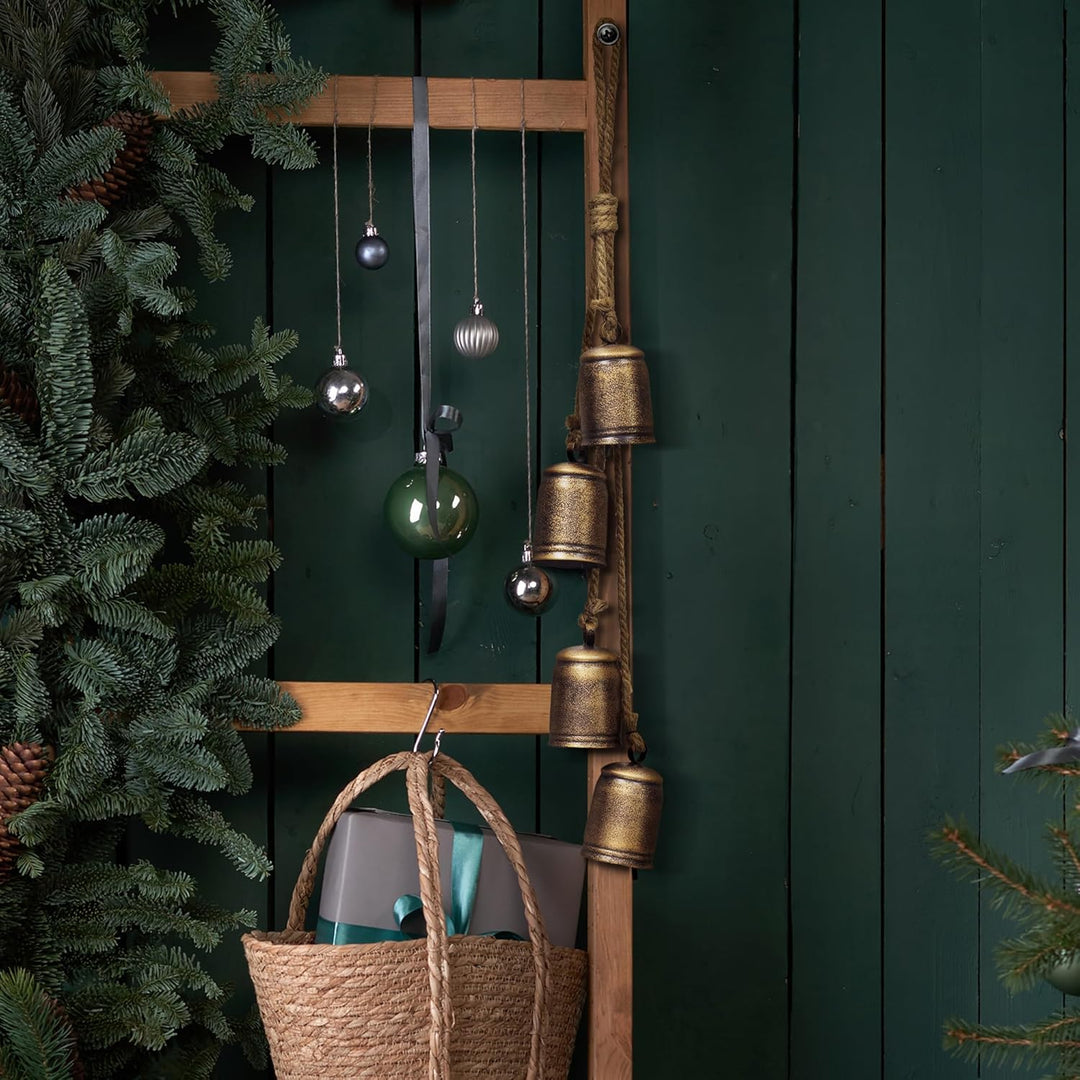 Weihnachtsglöckchen zum Aufhängen XXL gross, Glocken Vintage Glöckchen, rustikal Metallglöckchen, We