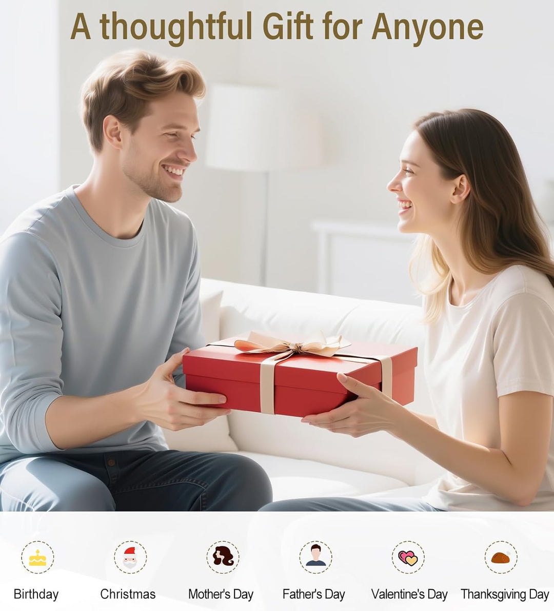 Kssiaz Couch Armlehne Tablett, Bambus Sofatablett Tisch für Couch, Armlehnenablage für Sofa mit Getr