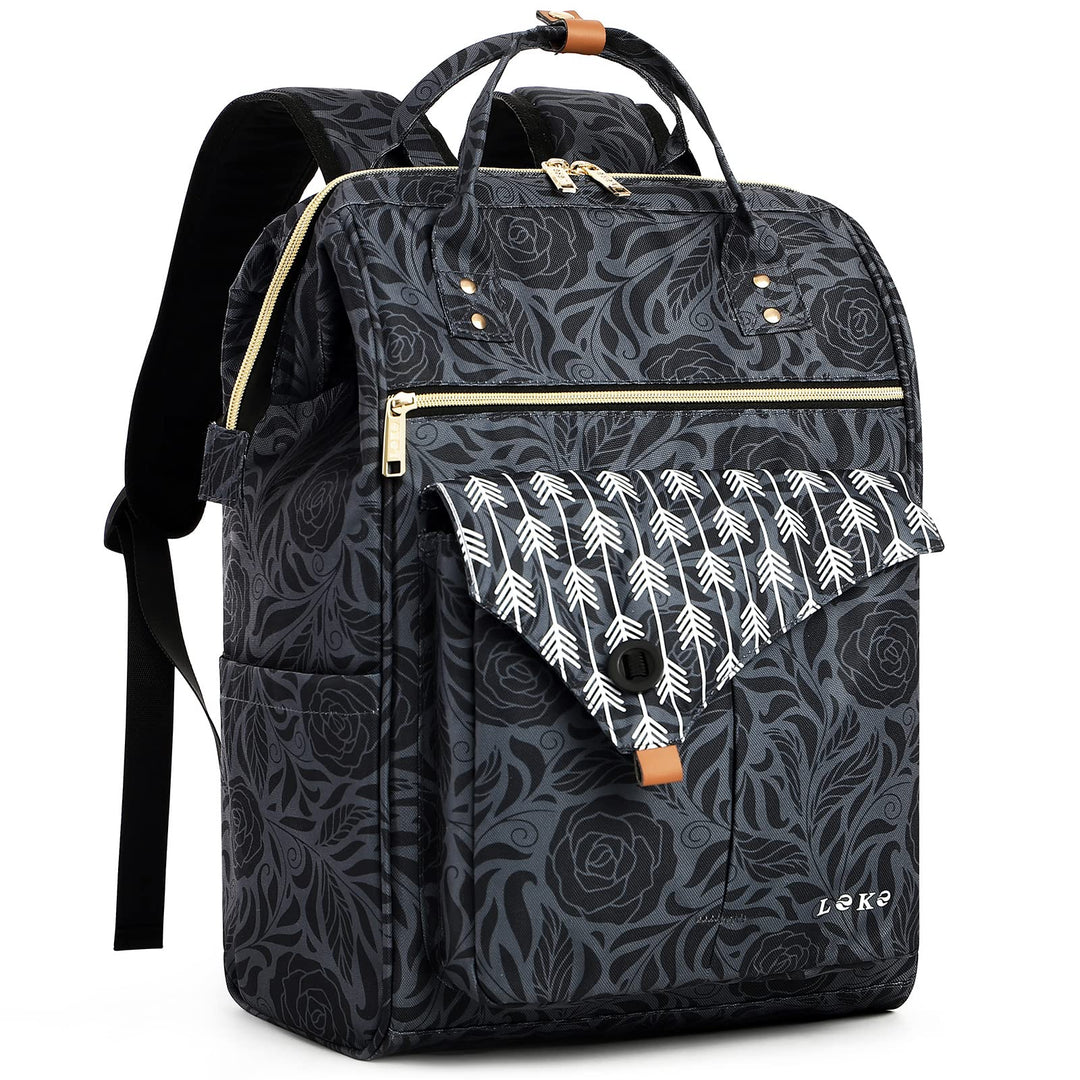 Lekesky Rucksack Damen Rucksack 15,6 Zoll Schulrucksack Daypack mit Anti Diebstahl Tasche für Reisen