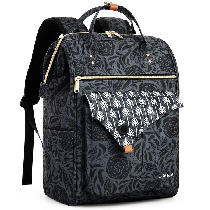 Lekesky Rucksack Damen Rucksack 15,6 Zoll Schulrucksack Daypack mit Anti Diebstahl Tasche für Reisen