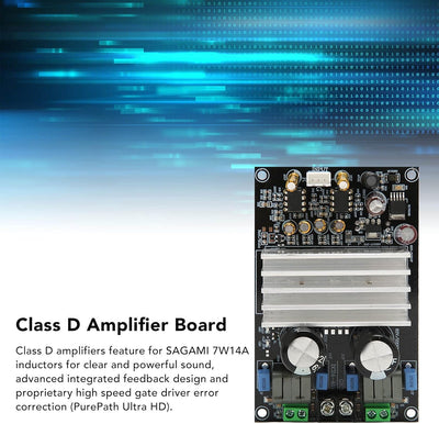 TPA3255 Digitale Verstärkerplatine, 300 W Klasse D Digitale Audio Verstärkerplatine, DC 24 V-48 V Ho