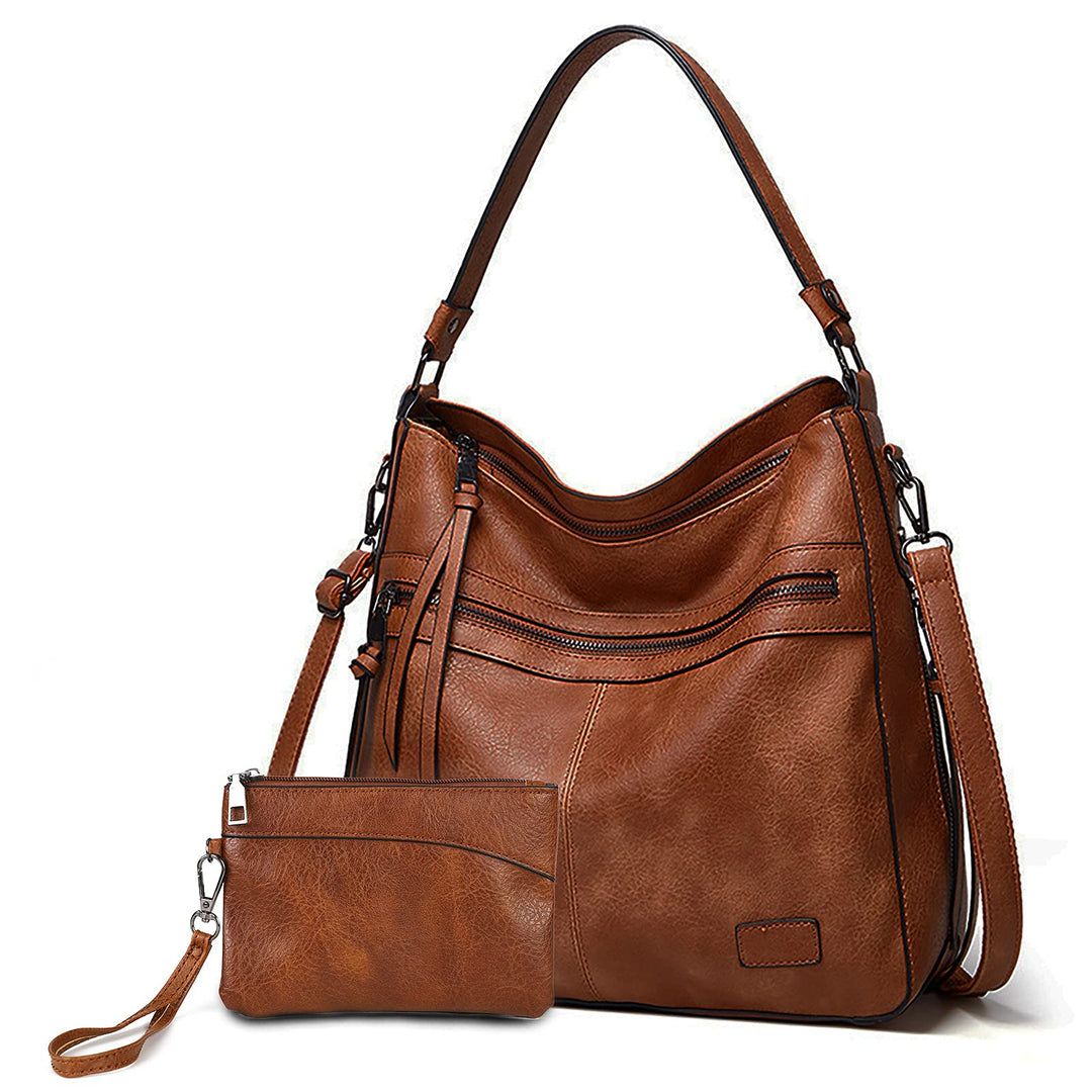 Gladdon Handtaschen Damen Leder umhängetasche Shopper Mode Hobo Taschen grosse Kapazität Schultertas