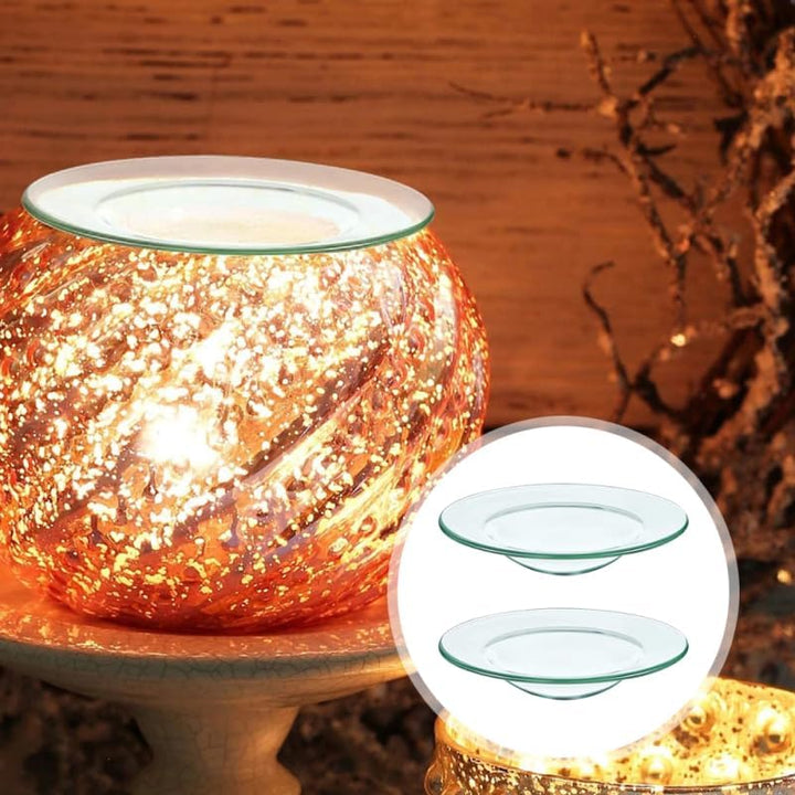 TOPBATHY 2 StüCk 11 5Cm Glas Duftschalen FüR WachswäRmer Aromatherapie ÖLwäRmerschalen Wiederverwend