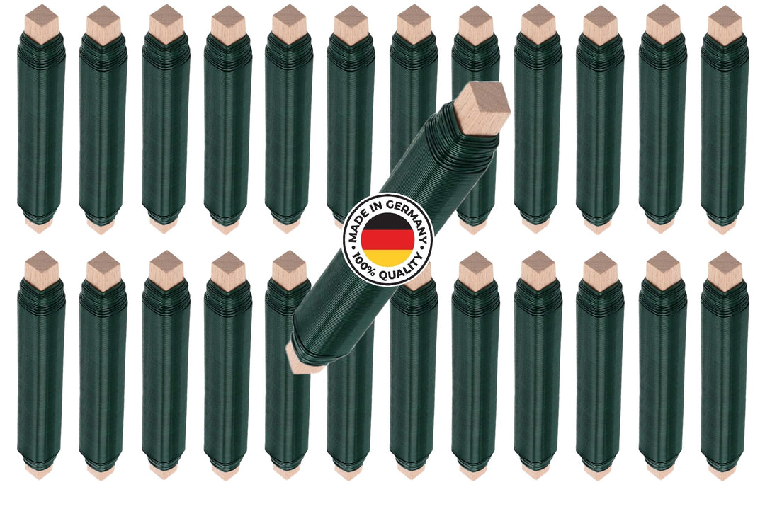 Weichgeglühter PREMIUM Blumendraht Made in Germany Ø0,65mmx38m je Stück | Äusserst biegsam, stabil &