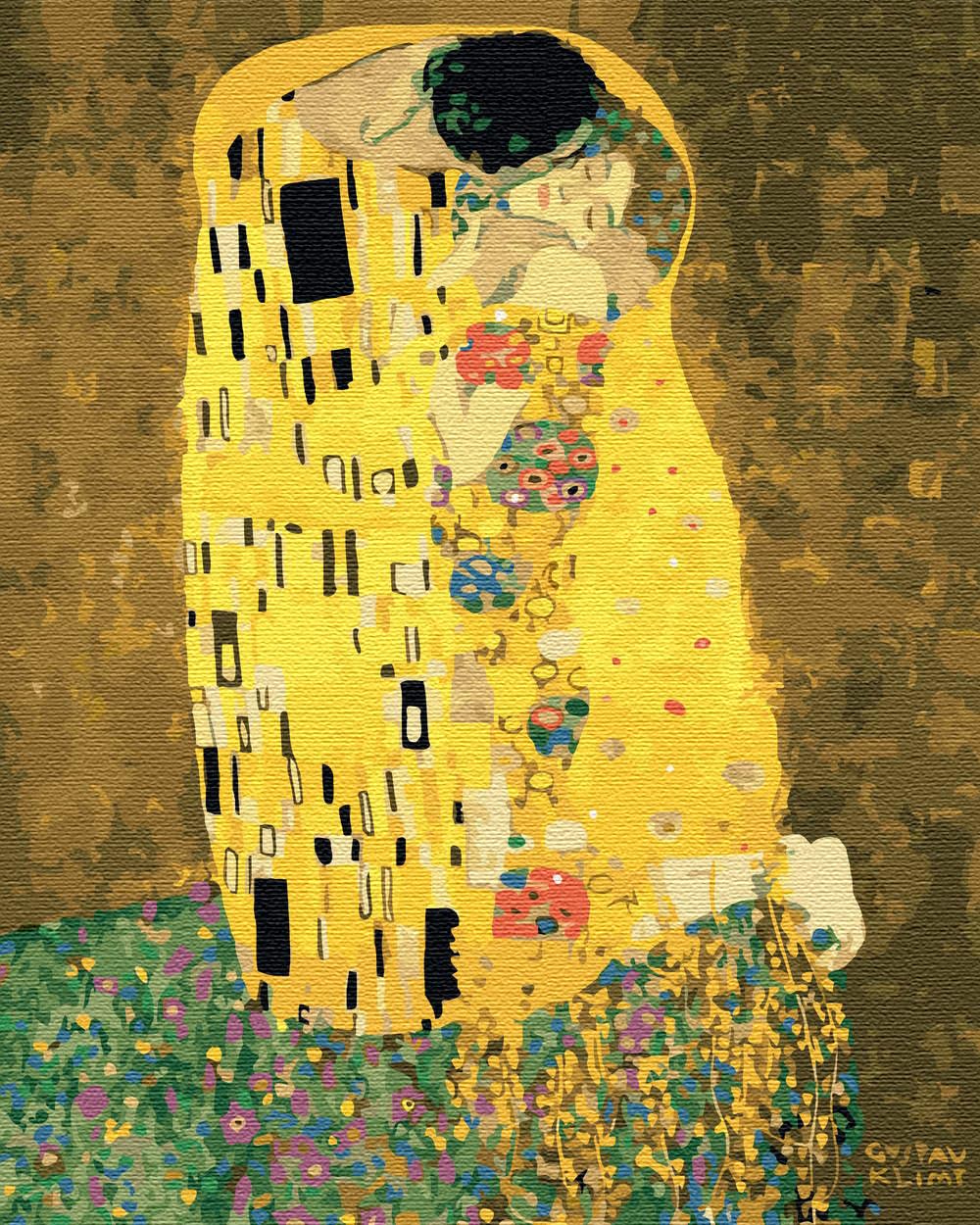 Artnapi Malen nach Zahlen Erwachsene mit Rahmen | DIY Handgemalt | Der Kuss Gustav Klimt | Kit für A